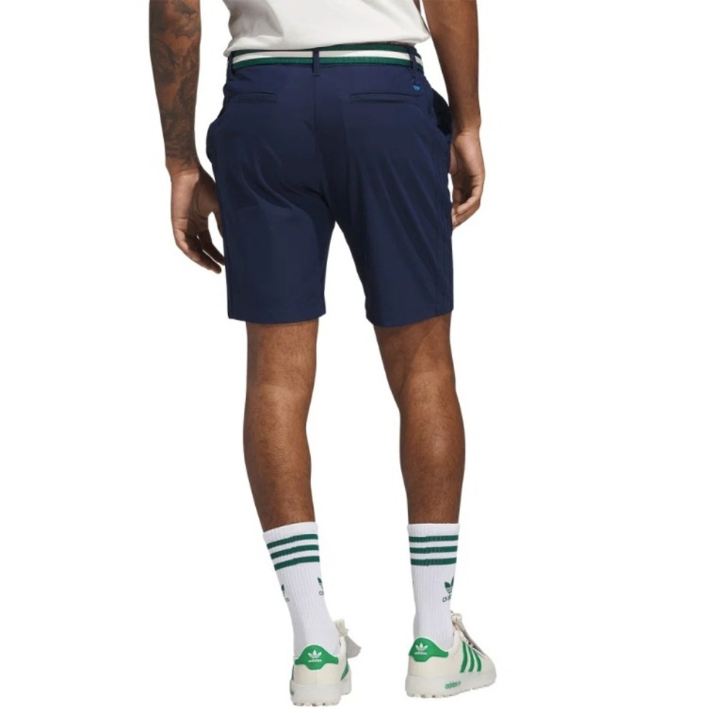 ADIDAS Golf Originals F Pleated Shorts Mens 36 Navy Blue Three Stripe Casual - Picture 2 of 13